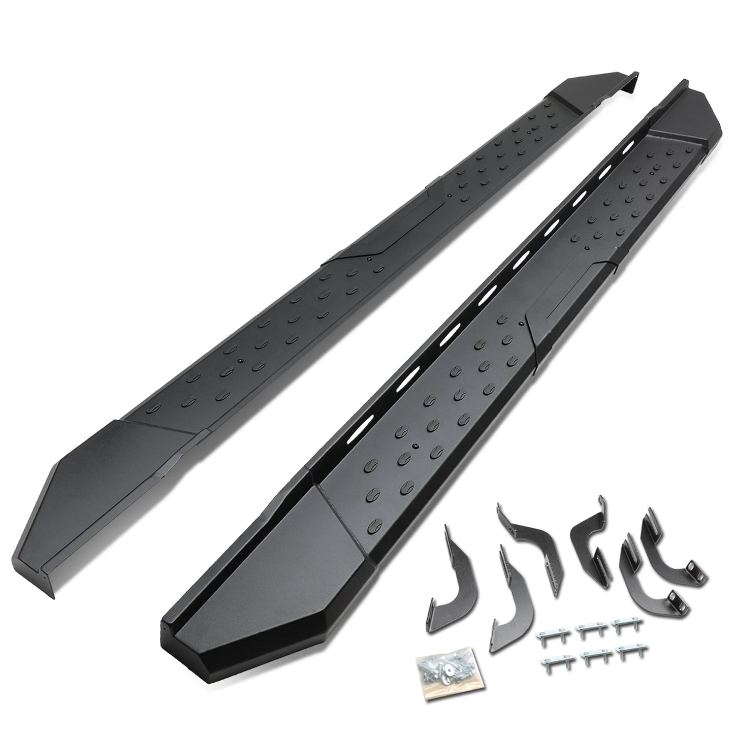 ESTRIBOS 5.5" - STRAIGHT - W/ MOUNTING BRACKETS - 07-17 TOYOTA TUNDRA - CREW CAB - BLACK