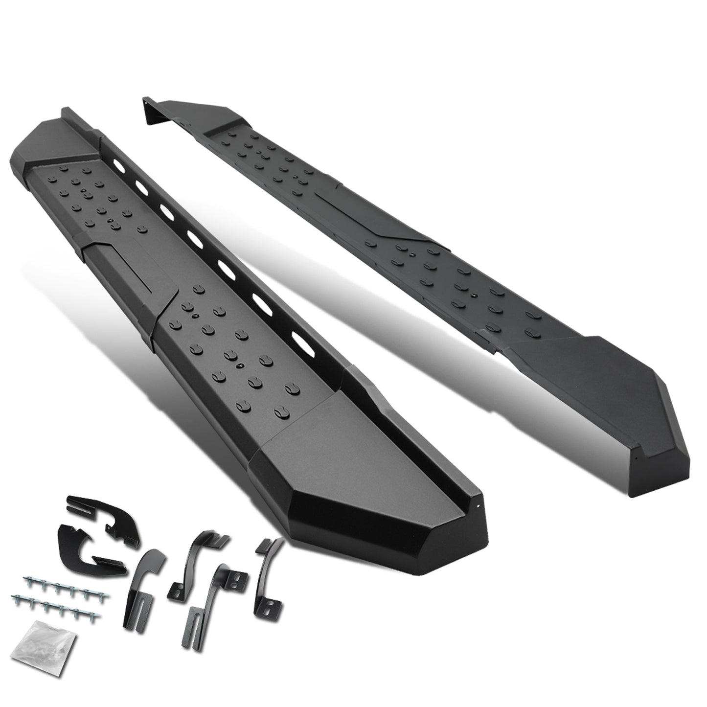 ESTRIBOS 5.5" - STRAIGHT - W/ MOUNTING BRACKETS - 05-16 TOYOTA TACOMA - ACCESS CAB - BLACK