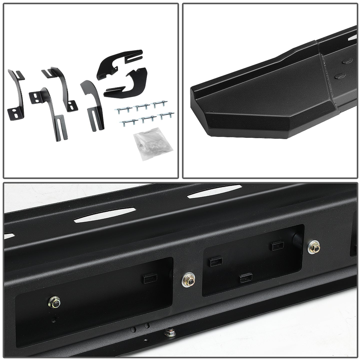 ESTRIBOS 5.5" - STRAIGHT - W/ MOUNTING BRACKETS - 05-16 TOYOTA TACOMA - ACCESS CAB - BLACK