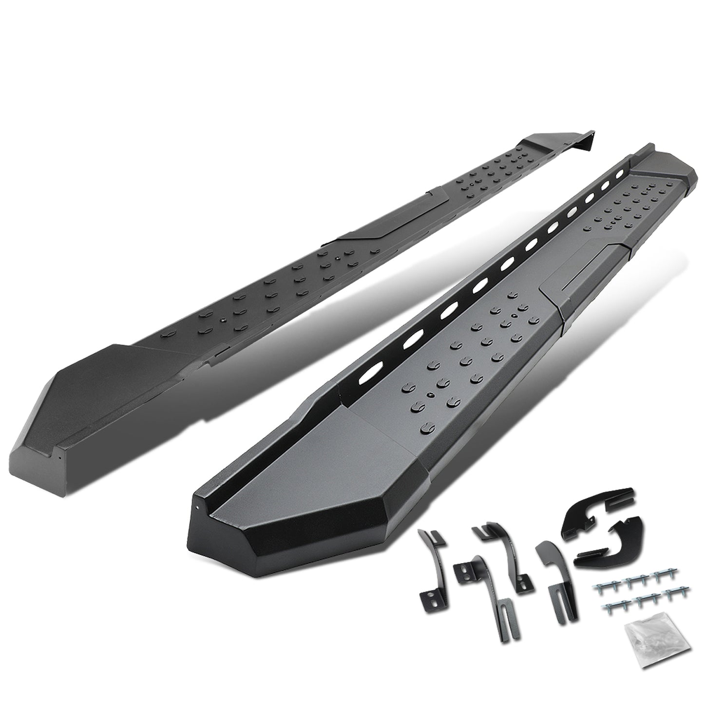 ESTRIBOS 5.5" - STRAIGHT - W/ MOUNTING BRACKETS - 05-16 TOYOTA TACOMA - CREW CAB - BLACK