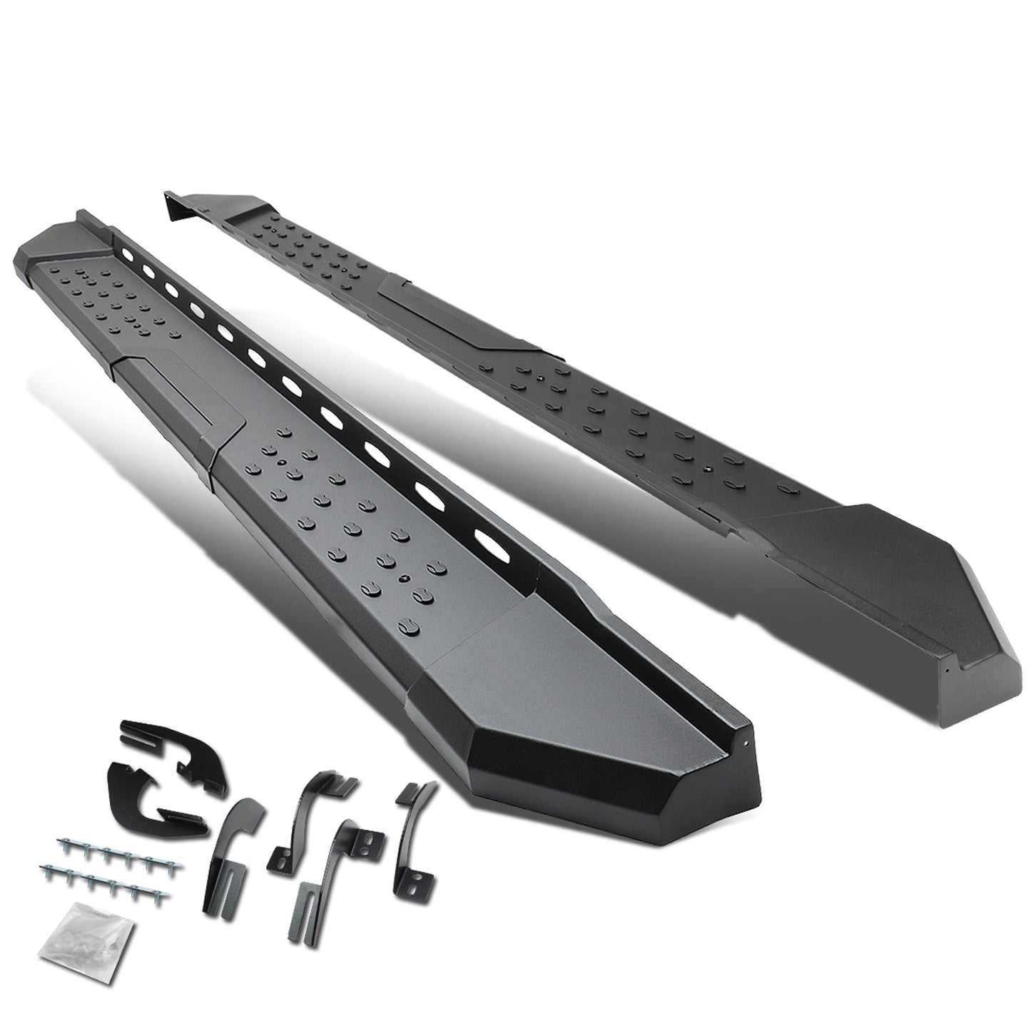 ESTRIBOS 5.5" - STRAIGHT - W/ MOUNTING BRACKETS - 05-16 TOYOTA TACOMA - CREW CAB - BLACK