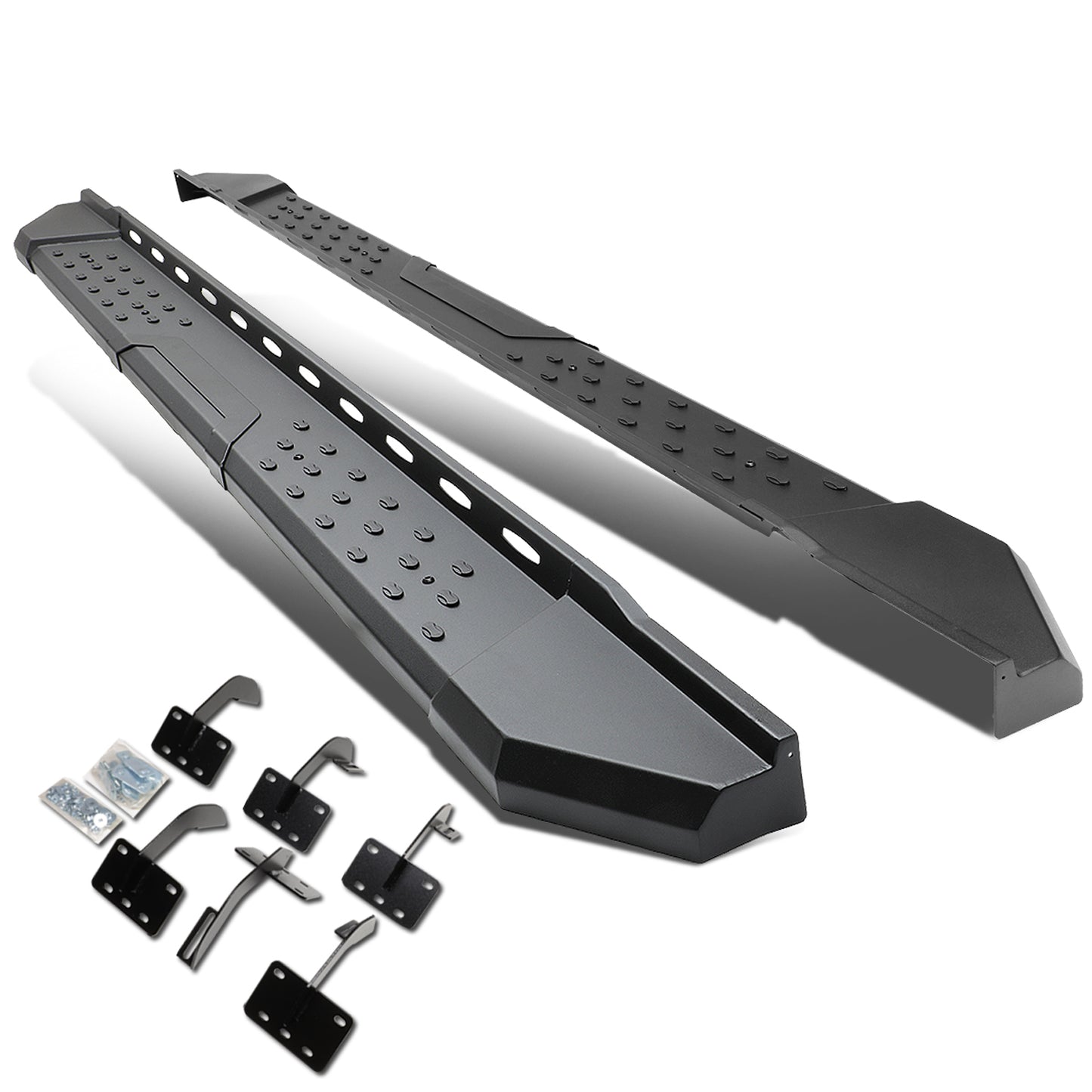 ESTRIBOS 5.5" - STRAIGHT - W/ MOUNTING BRACKETS - 2019 RAM 1500 - CREW CAB - BLACK