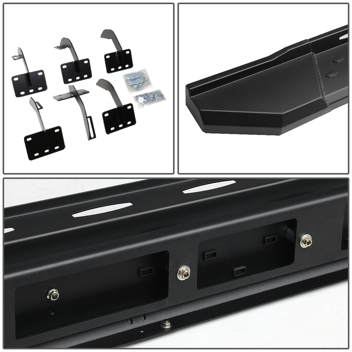 ESTRIBOS 5.5" - STRAIGHT - W/ MOUNTING BRACKETS - 2019 RAM 1500 - CREW CAB - BLACK