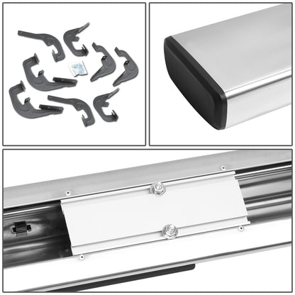 ESTRIBOS 6" - STRAIGHT - 07-18 CHEVY SILVERADO 1500, GMC SIERRA 1500 / 07-19 CHEVY SILVERADO 2500HD, 3500HD, GMC SIERRA 2500HD, 3500HD - DOES NOT FIT DIESEL MODELS EQUIPPED WITH DEF TANK - CREW CAB - SILVER