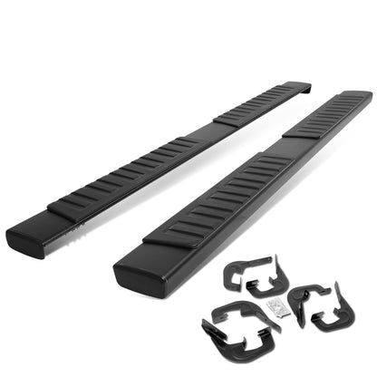 ESTRIBOS 6" - STRAIGHT - ALUMINUM - 07-18 CHEVY SILVERADO 1500, GMC SIERRA 1500 / 07-19 CHEVY SILVERADO 2500HD, 3500HD, GMC SIERRA 2500HD, 3500HD - EXTENDED CAB - BLACK
