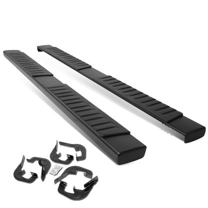 ESTRIBOS 6" - STRAIGHT - ALUMINUM - 07-18 CHEVY SILVERADO 1500, GMC SIERRA 1500 / 07-19 CHEVY SILVERADO 2500HD, 3500HD, GMC SIERRA 2500HD, 3500HD - EXTENDED CAB - BLACK