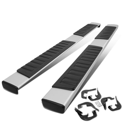 ESTRIBOS 6" - STRAIGHT - ALUMINUM - 07-18 CHEVY SILVERADO 1500, GMC SIERRA 1500 / 07-19 CHEVY SILVERADO 2500HD, 3500HD, GMC SIERRA 2500HD, 3500HD - EXTENDED CAB - SILVER