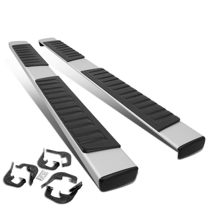 ESTRIBOS 6" - STRAIGHT - ALUMINUM - 07-18 CHEVY SILVERADO 1500, GMC SIERRA 1500 / 07-19 CHEVY SILVERADO 2500HD, 3500HD, GMC SIERRA 2500HD, 3500HD - EXTENDED CAB - SILVER