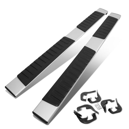 ESTRIBOS 6" - STRAIGHT - ALUMINUM - 07-18 CHEVY SILVERADO 1500, GMC SIERRA 1500 / 07-19 CHEVY SILVERADO 2500HD, 3500HD, GMC SIERRA 2500HD, 3500HD - EXTENDED CAB - SILVER