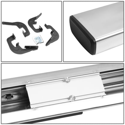 ESTRIBOS 6" - STRAIGHT - 07-18 CHEVY SILVERADO 1500, GMC SIERRA 1500 / 07-19 CHEVY SILVERADO 2500HD, 3500HD, GMC SIERRA 2500HD, 3500HD - STANDARD CAB - SILVER