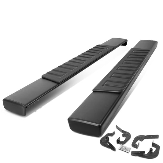 ESTRIBOS 6" - STRAIGHT - ALUMINUM - 07-18 CHEVY SILVERADO 1500, GMC SIERRA 1500 / 07-19 CHEVY SILVERADO 2500HD, 3500HD, GMC SIERRA 2500HD, 3500HD - STANDARD CAB - BLACK