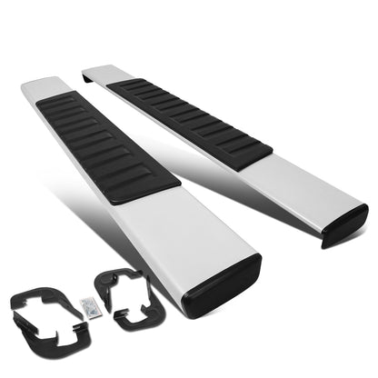 ESTRIBOS 6" - STRAIGHT - ALUMINUM - 07-18 CHEVY SILVERADO 1500, GMC SIERRA 1500 / 07-19 CHEVY SILVERADO 2500HD, 3500HD, GMC SIERRA 2500HD, 3500HD - STANDARD CAB - SILVER