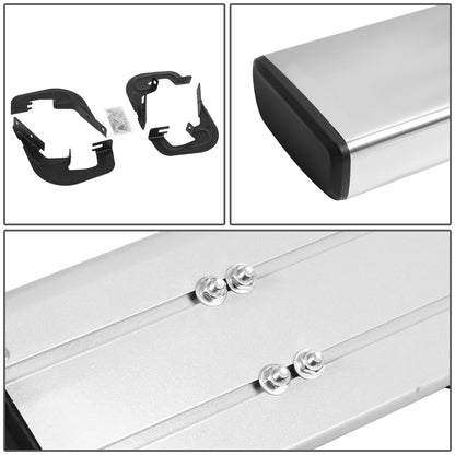 ESTRIBOS 6" - STRAIGHT - ALUMINUM - 07-18 CHEVY SILVERADO 1500, GMC SIERRA 1500 / 07-19 CHEVY SILVERADO 2500HD, 3500HD, GMC SIERRA 2500HD, 3500HD - STANDARD CAB - SILVER