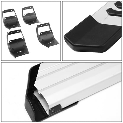 ESTRIBOS 6" - OVAL - STRAIGHT - ALUMINUM - 15-18 FORD F-150 - CREW CAB - SILVER