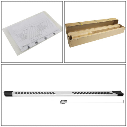 ESTRIBOS 6" - OVAL - STRAIGHT - ALUMINUM - 15-18 FORD F-150 - CREW CAB - SILVER