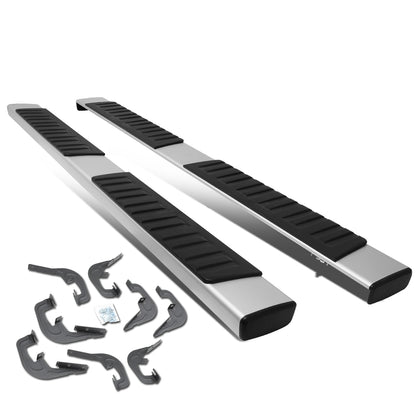 ESTRIBOS 6" - OVAL - STRAIGHT - 07-18 CHEVY SILVERADO, GMC SIERRA - CREW CAB - BLACK