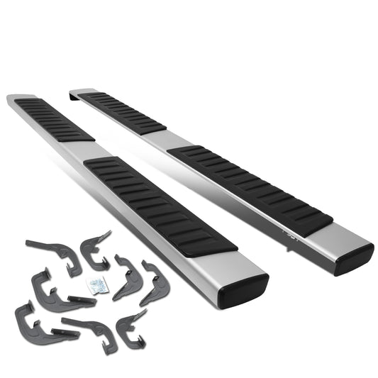 ESTRIBOS 6" - OVAL - STRAIGHT - 07-18 CHEVY SILVERADO, GMC SIERRA - CREW CAB - BLACK