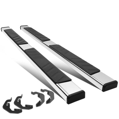 ESTRIBOS 5" OVAL - STRAIGHT - 07-18 CHEVY SILVERADO 1500, GMC SIERRA 1500 / 07-19 CHEVY SILVERADO 2500HD, 3500HD, GMC SIERRA 2500HD, 3500HD - EXTENDED CAB - SILVER