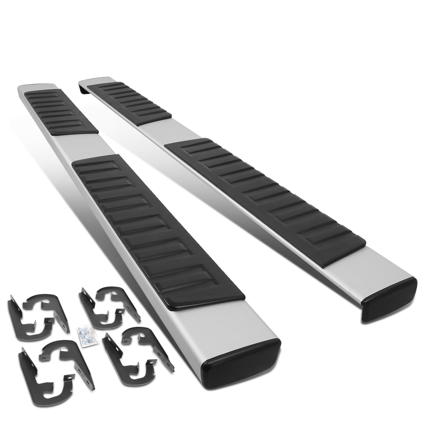 ESTRIBOS 6" - FLAT BOARD - 04-14 FORD F-150 - EXTENDED CAB - CHROME / BLACK