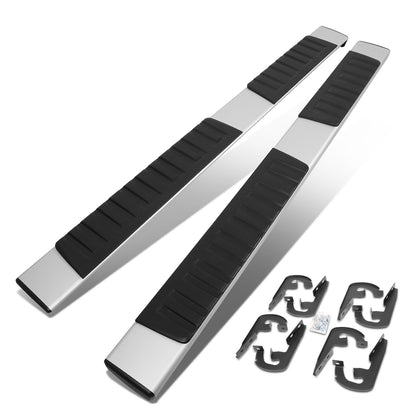 ESTRIBOS 6" - FLAT BOARD - 04-14 FORD F-150 - EXTENDED CAB - CHROME / BLACK
