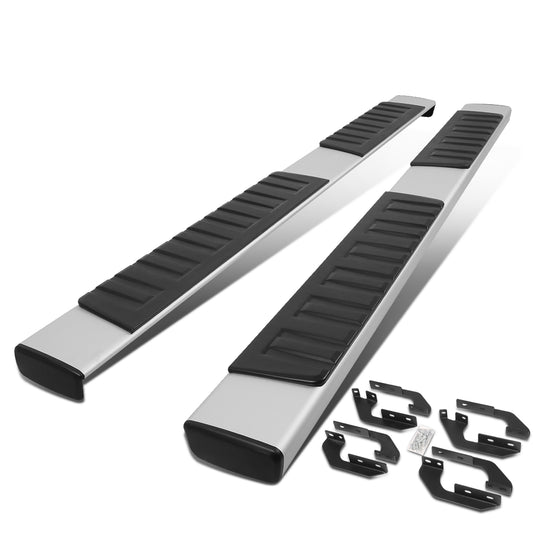 ESTRIBOS 6" - 07-21 TOYOTA TUNDRA - DOUBLE CAB - SILVER / BLACK