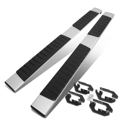 ESTRIBOS 6" - 07-21 TOYOTA TUNDRA - DOUBLE CAB - SILVER / BLACK