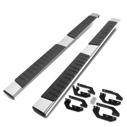 ESTRIBOS 6" - FLAT BOARD - 07-21 TOYOTA TUNDRA - CREW MAX - CHROME / BLACK