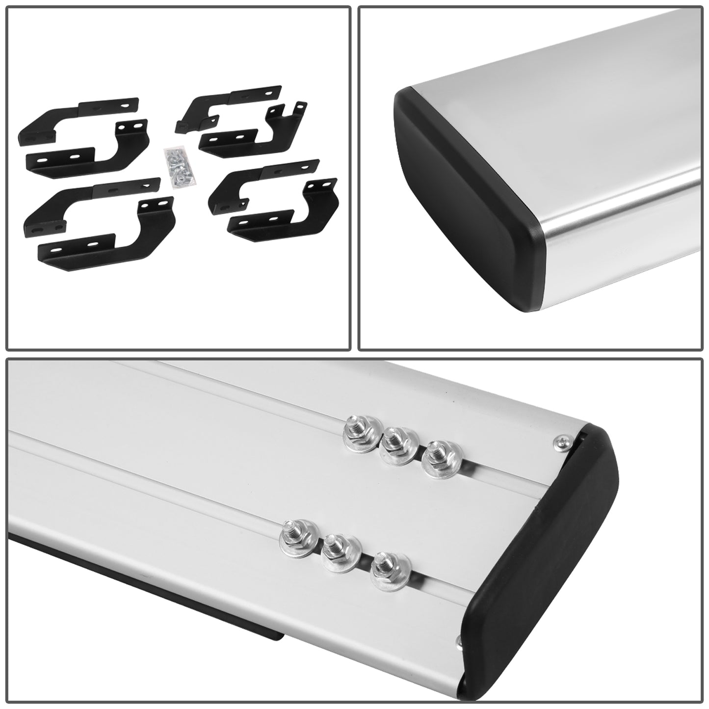 ESTRIBOS 6" - FLAT BOARD - 07-21 TOYOTA TUNDRA - CREW MAX - CHROME / BLACK