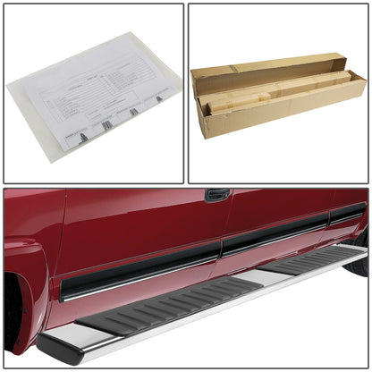 ESTRIBOS 6" - FLAT BOARD - 07-21 TOYOTA TUNDRA - CREW MAX - CHROME / BLACK