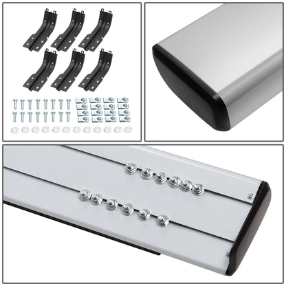 ESTRIBOS 6" - FLAT BOARD - 99-16 FORD F-250, F-350, F-450, F-550 SUPER DUTY - EXTENDED CAB - CHROME / BLACK