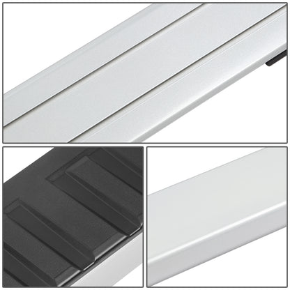 ESTRIBOS 6" - FLAT BOARD - 99-16 FORD F-250, F-350, F-450, F-550 SUPER DUTY - EXTENDED CAB - CHROME / BLACK