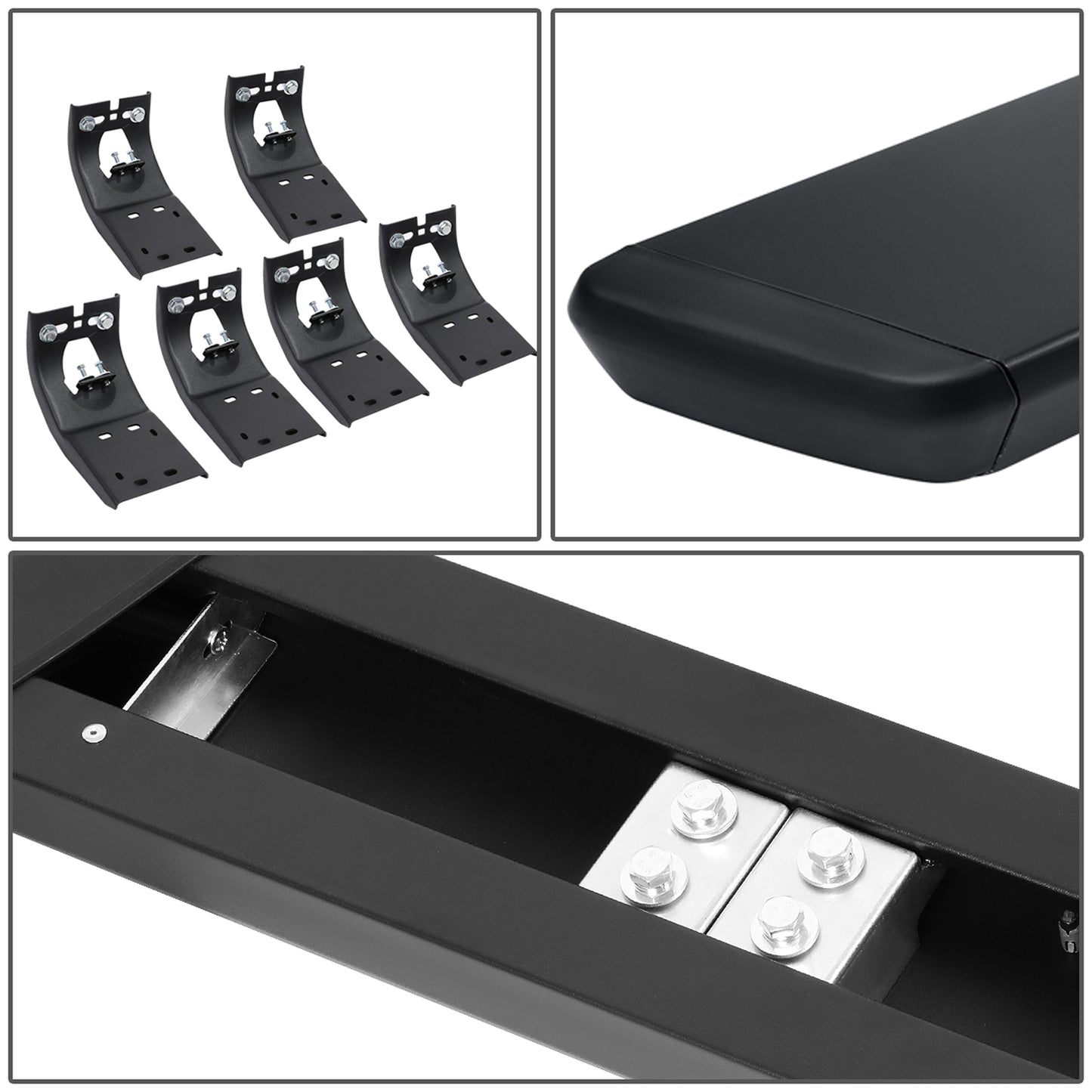 ESTRIBOS 5.5" - FLAT BOARD - 09-18 DODGE RAM 1500 / 11-20 DODGE RAM 2500, 3500 / 2019 DODGE RAM 1500 CLASSIC - CREW CAB - BLACK