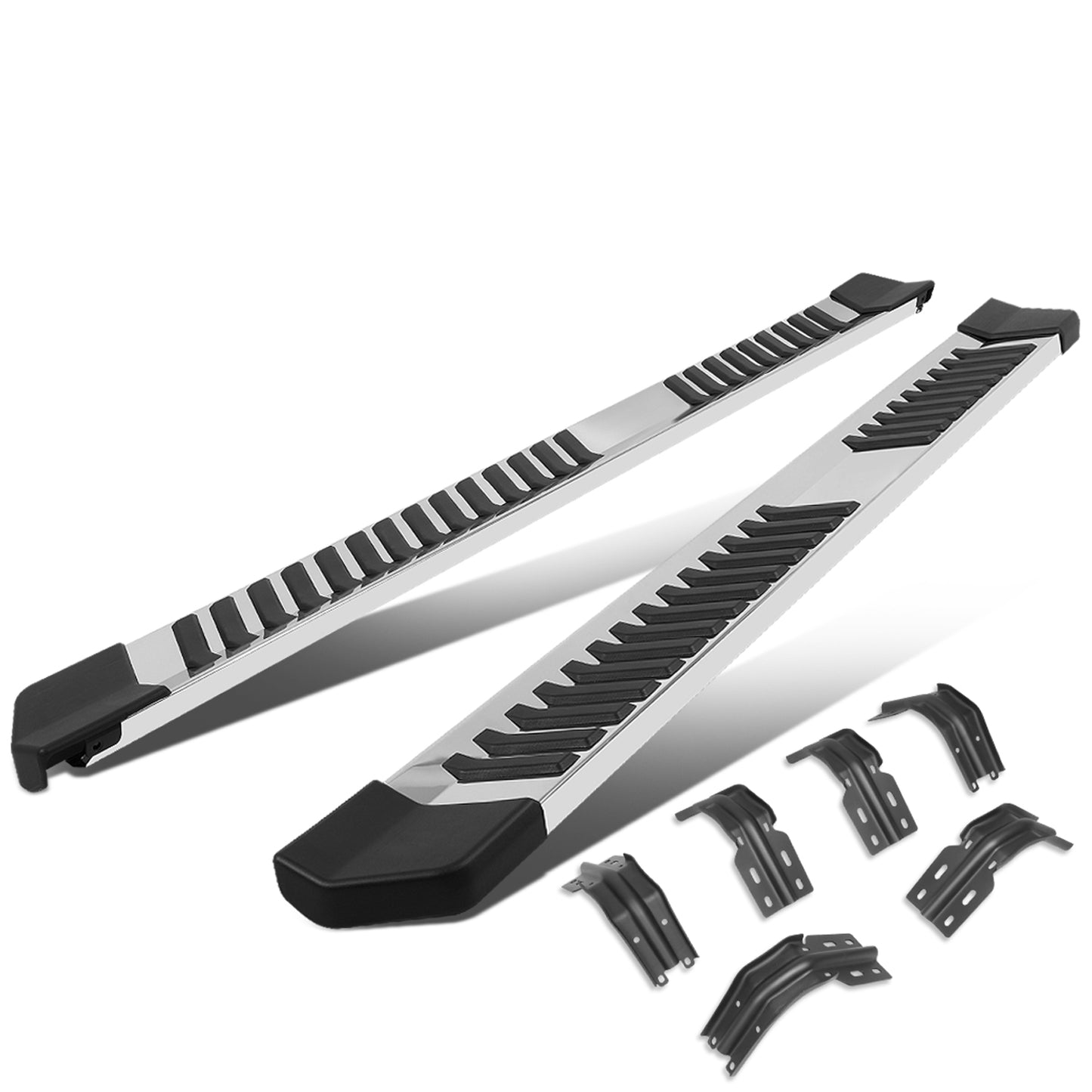 ESTRIBOS 6" - 99-16 FORD F-250, F-350, F-450, F-550 SUPER DUTY - EXTENDED CAB - SILVER