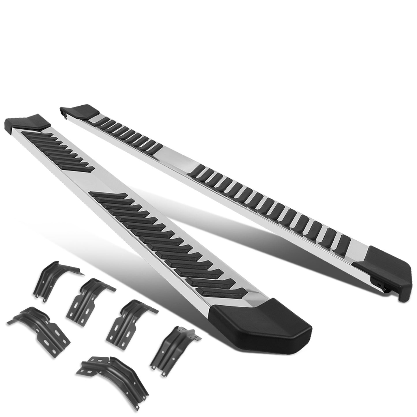 ESTRIBOS 6" - 99-16 FORD F-250, F-350, F-450, F-550 SUPER DUTY - EXTENDED CAB - SILVER