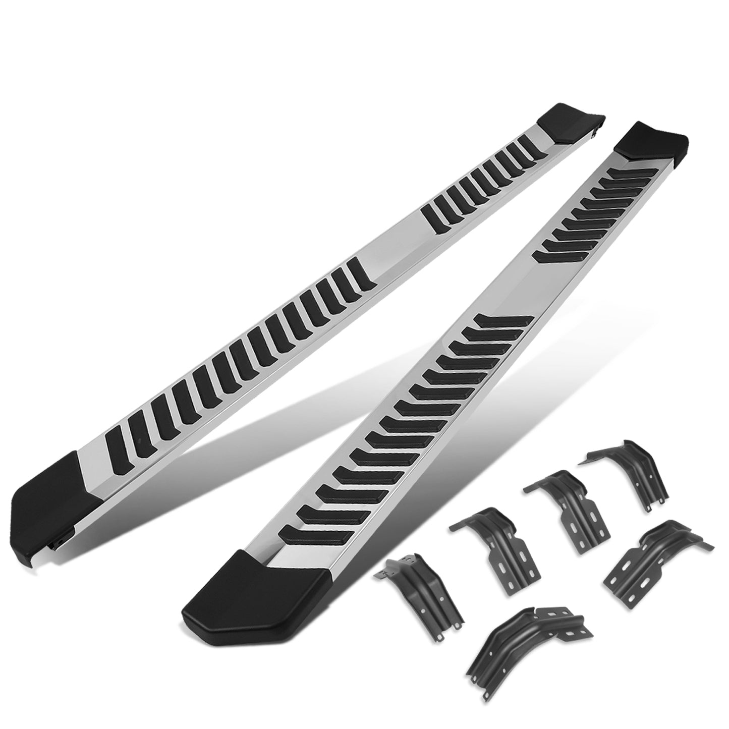 ESTRIBOS 6" - 99-16 FORD F-250, F-350, F-450, F-550 SUPER DUTY - EXTENDED CAB - SILVER