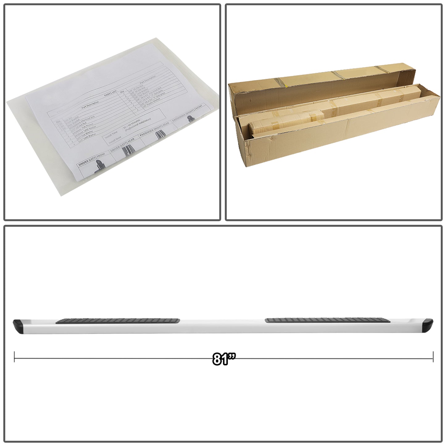 ESTRIBOS 5.5" - ALUMINUM - 19-20 DODGE RAM 1500 - EXTENDED CAB - SILVER