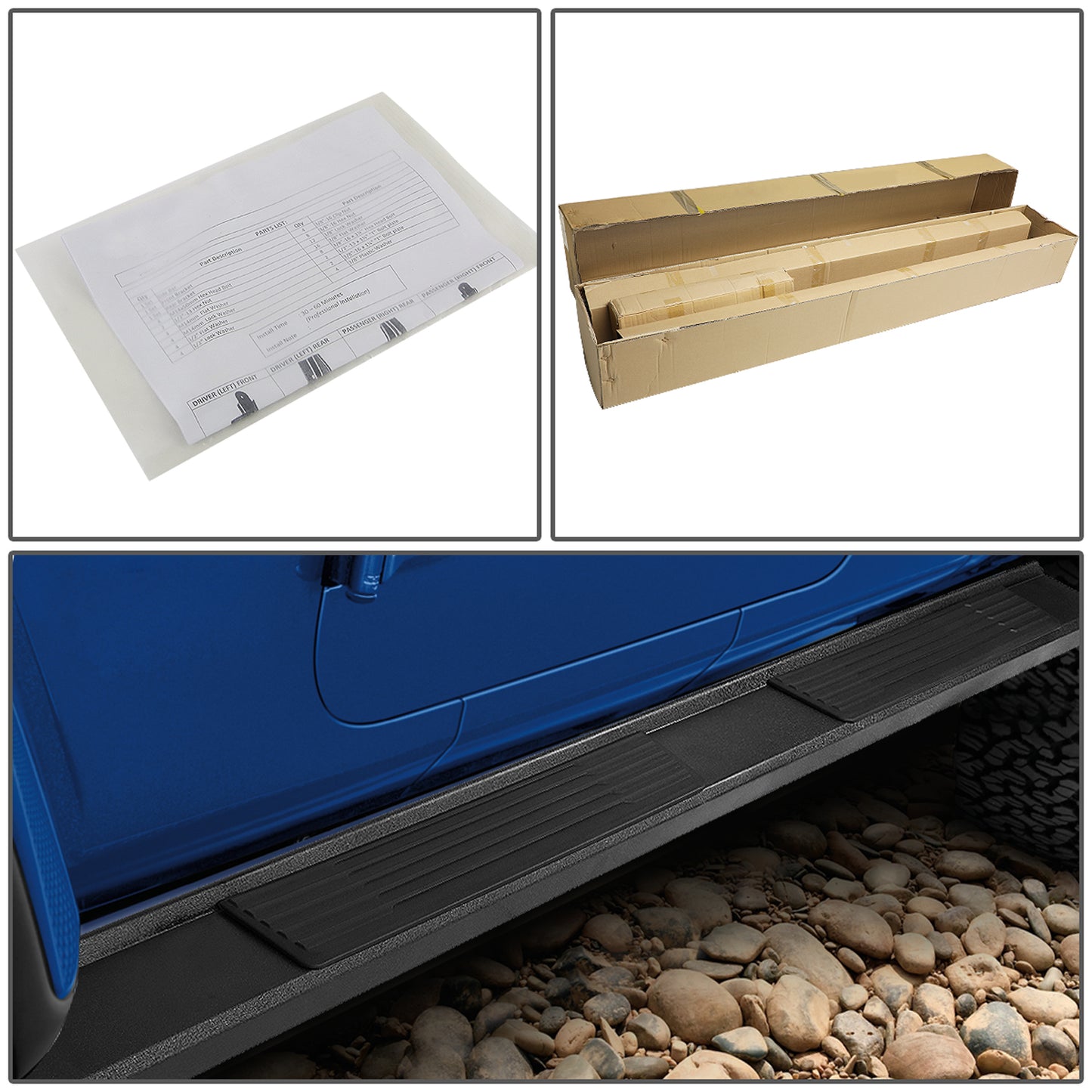 ESTRIBOS 6.25" - 18-19 JEEP WRANGLER 4-DR - BLACK