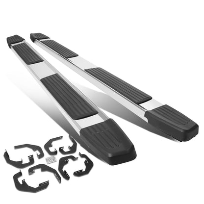 ESTRIBOS 6" - ALUMINUM - 07-18 CHEVY SILVERADO 1500, GMC SIERRA 1500 / 07-19 CHEVY SILVERADO 2500HD, SILVERADO 3500HD, GMC SIERRA 2500HD, SIERRA 3500HD - CREW CAB - CHROME / BLACK