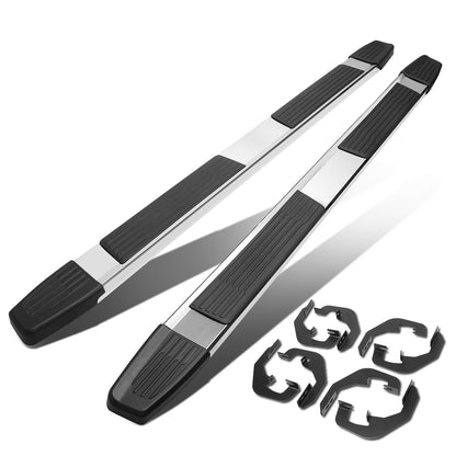 ESTRIBOS 6" - 07-18 CHEVY SILVERADO 1500, GMC SIERRA 1500 / 07-19 CHEVY SILVERADO 2500HD, SILVERADO 3500HD, GMC SIERRA 2500HD, SIERRA 3500HD - CREW CAB - CHROME / BLACK