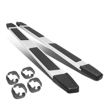 ESTRIBOS 6" - ALUMINUM - 19-20 CHEVY SILVERADO 1500, GMC SIERRA 1500 / 19-20 CHEVY SILVERADO 2500HD, 3500HD, GMC SIERRA 2500HD, SIERRA 3500HD - CREW CAB - CHROME / BLACK