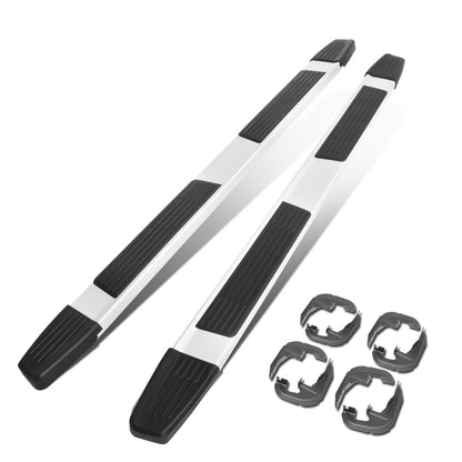 ESTRIBOS 6" - ALUMINUM - 19-20 CHEVY SILVERADO 1500, GMC SIERRA 1500 / 19-20 CHEVY SILVERADO 2500HD, 3500HD, GMC SIERRA 2500HD, SIERRA 3500HD - CREW CAB - CHROME / BLACK