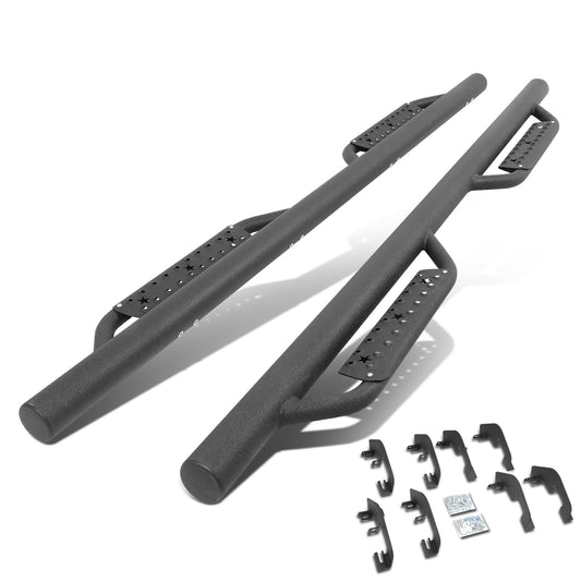 ESTRIBOS STEP DOWN - 07-18 CHEVY SILVERADO 1500, GMC SIERRA 1500 / 07-19 CHEVY SILVERADO 2500HD, SILVERADO 3500HD, GMC SIERRA 2500HD, SIERRA 3500HD - DOES NOT FIT MODELS EQUIPPED WITH DEF TANK - CREW CAB - MATTE BLACK