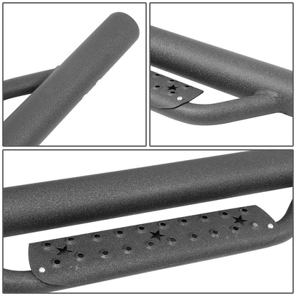 ESTRIBOS STEP DOWN - 07-18 CHEVY SILVERADO 1500, GMC SIERRA 1500 / 07-19 CHEVY SILVERADO 2500HD, SILVERADO 3500HD, GMC SIERRA 2500HD, SIERRA 3500HD - DOES NOT FIT MODELS EQUIPPED WITH DEF TANK - CREW CAB - MATTE BLACK