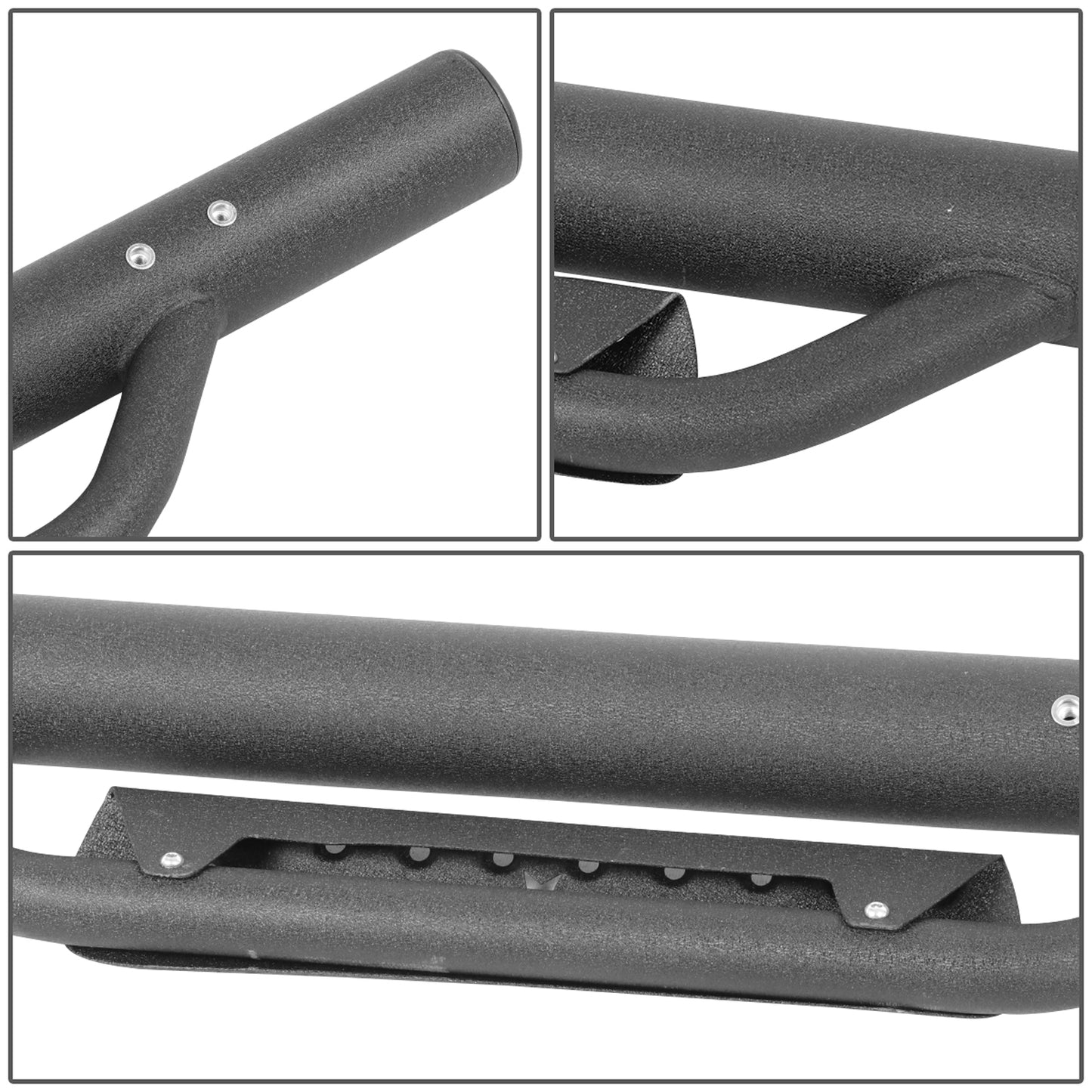 ESTRIBOS STEP DOWN - 07-18 CHEVY SILVERADO 1500, GMC SIERRA 1500 / 07-19 CHEVY SILVERADO 2500HD, SILVERADO 3500HD, GMC SIERRA 2500HD, SIERRA 3500HD - DOES NOT FIT MODELS EQUIPPED WITH DEF TANK - EXTENDED CAB - MATTE BLACK