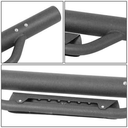 ESTRIBOS STEP DOWN - 07-18 CHEVY SILVERADO 1500, GMC SIERRA 1500 / 07-19 CHEVY SILVERADO 2500HD, SILVERADO 3500HD, GMC SIERRA 2500HD, SIERRA 3500HD - DOES NOT FIT MODELS EQUIPPED WITH DEF TANK - EXTENDED CAB - MATTE BLACK