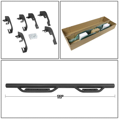 ESTRIBOS STEP DOWN - 07-18 CHEVY SILVERADO 1500, GMC SIERRA 1500 / 07-19 CHEVY SILVERADO 2500HD, SILVERADO 3500HD, GMC SIERRA 2500HD, SIERRA 3500HD - DOES NOT FIT MODELS EQUIPPED WITH DEF TANK - EXTENDED CAB - MATTE BLACK