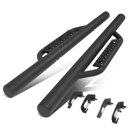 ESTRIBOS STEP DOWN - 07-18 CHEVY SILVERADO 1500, GMC SIERRA 1500 / 07-19 CHEVY SILVERADO 2500HD, SILVERADO 3500HD, GMC SIERRA 2500HD, SIERRA 3500HD - REGULAR CAB - MATTE BLACK