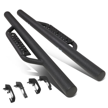 ESTRIBOS STEP DOWN - 07-18 CHEVY SILVERADO 1500, GMC SIERRA 1500 / 07-19 CHEVY SILVERADO 2500HD, SILVERADO 3500HD, GMC SIERRA 2500HD, SIERRA 3500HD - REGULAR CAB - MATTE BLACK