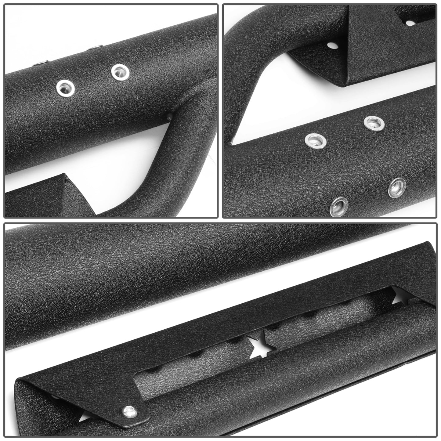 ESTRIBOS STEP DOWN - 07-18 CHEVY SILVERADO 1500, GMC SIERRA 1500 / 07-19 CHEVY SILVERADO 2500HD, SILVERADO 3500HD, GMC SIERRA 2500HD, SIERRA 3500HD - REGULAR CAB - MATTE BLACK