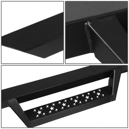 ESTRIBOS DROP DOWN - 07-18 CHEVY SILVERADO 1500, GMC SIERRA 1500 / 07-19 CHEVY SILVERADO 2500HD, 3500HD, GMC SIERRA 2500HD, 3500HD - CREW CAB - DOES NOT FIT DIESEL MODELS EQUPPED WITH DEF TANK - BLACK